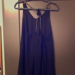 LF Millau Black/Gold Chain Dress
